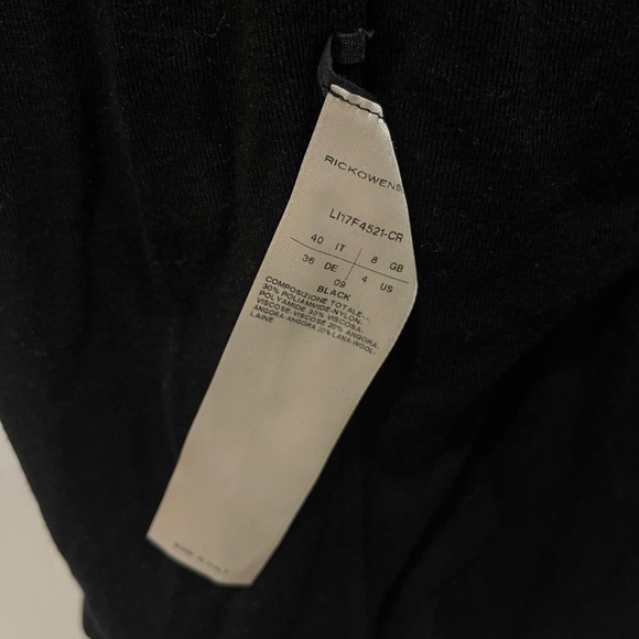 Rick Owens Black Tube Midi Dress - Picture 4 of 4